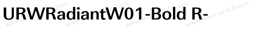 URWRadiantW01-Bold R字体转换